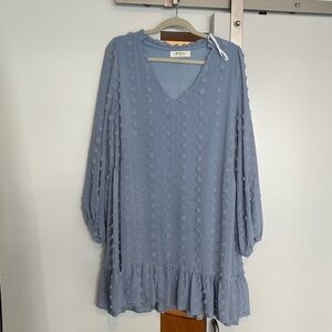 ARULA Blue Textured Dress